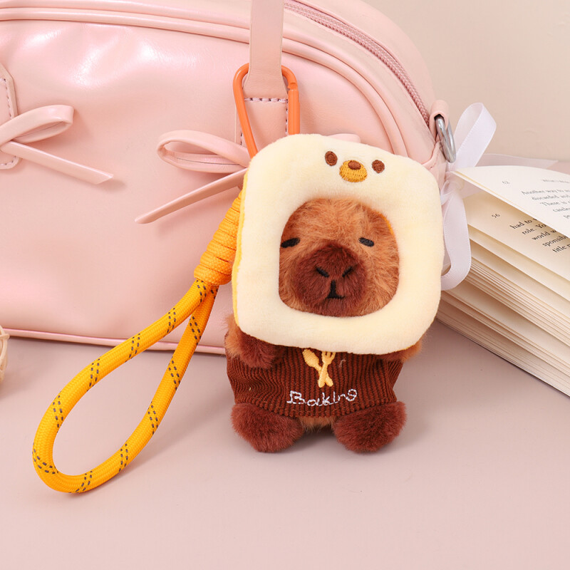 Llavero De Peluche - Capibara Con Capucha Llavero De Peluche - Capibara Con Capucha