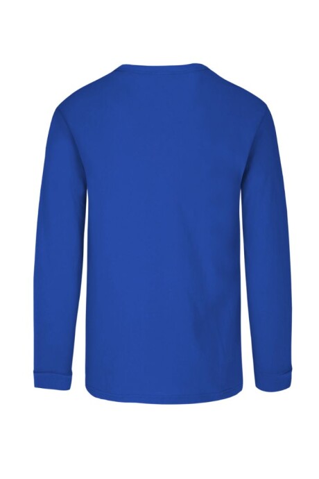Camiseta a la base niño manga larga Azul Royal