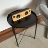 Mesa auxiliar con bandeja MILO Negra