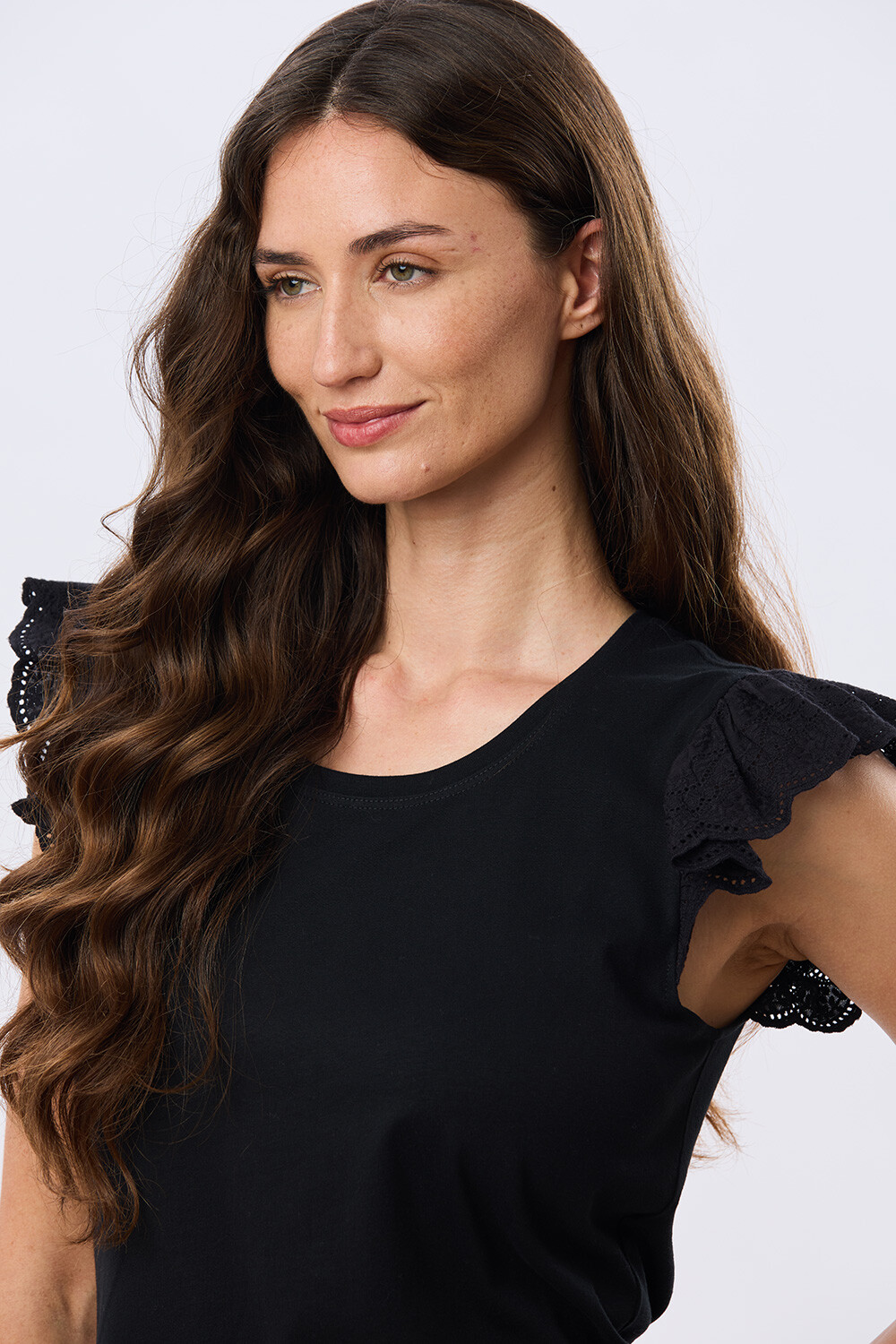 REMERA LISA DE ALGODÓN Negro