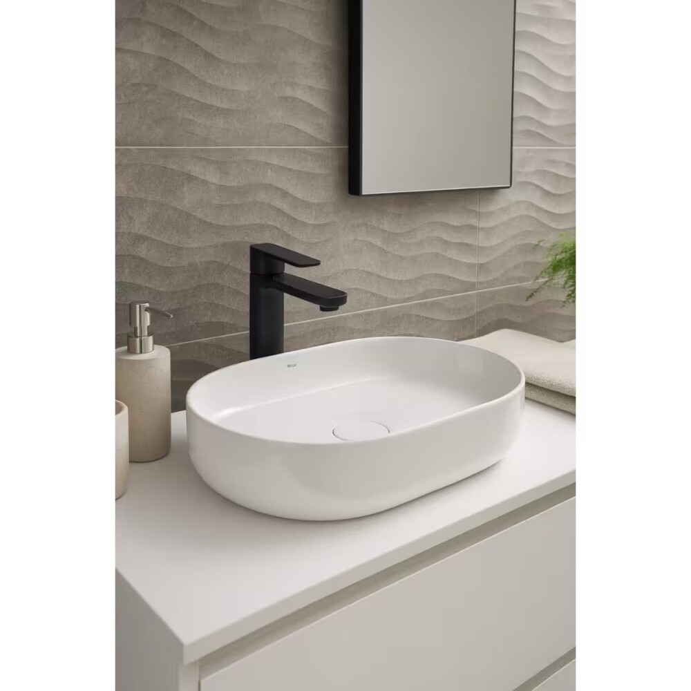 Bacha de apoyo Oval 60x40 cm blanco brillante Deca Bacha De Apoyo Oval 60x40 Cm Blanco Brillante Deca