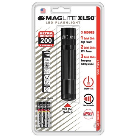 Mini linterna XL50 3C 200lm - Maglite Negro
