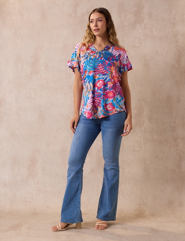 Blusa Botanic MULTI/FUCSIA