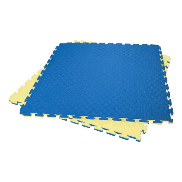 Piso Tatami Goma Eva Encastrable 1x1m 2cm Yoga Pesa Mancuer Color Variante AZULAMARILLO