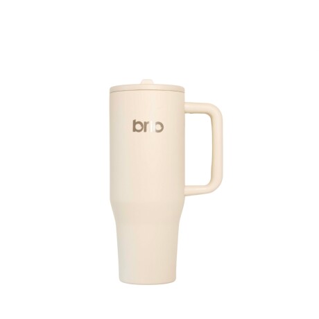 Vaso Térmico Brio Con Tapa Y Sorbito 1200 Ml Beige