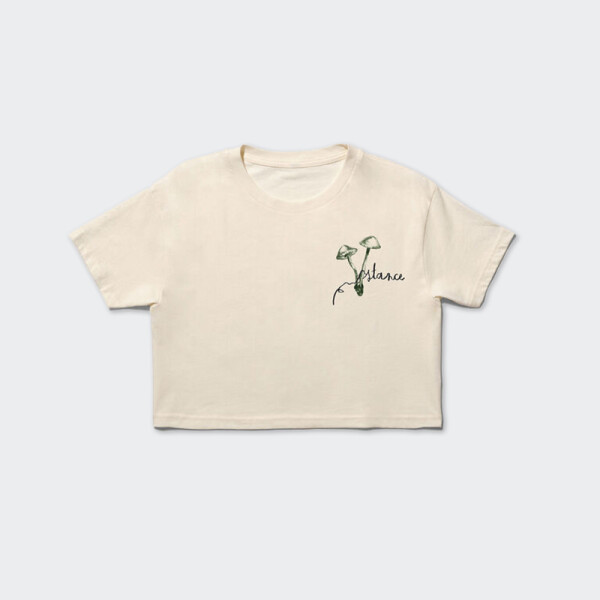 Remera Crop Stance Shroom Stitch Blanco