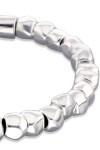PULSERA ELÁSTICA DE CUENTAS DE ALECIÓN DE METALES BAÑADAS EN PLATA Pulsera