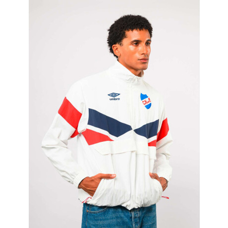 Campera Buzo Medio Cierre Frostbite de Hombre Blanco