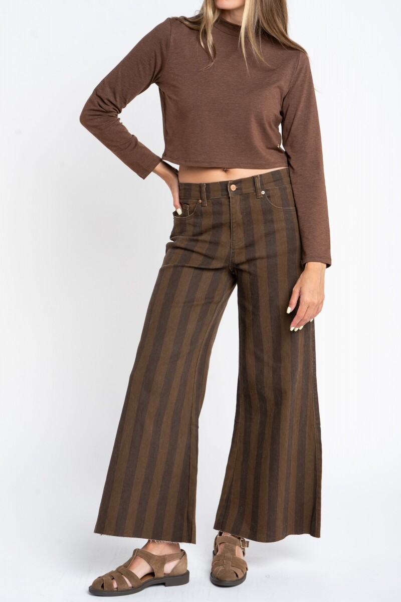 Polera Algodón Elastano Chocolate