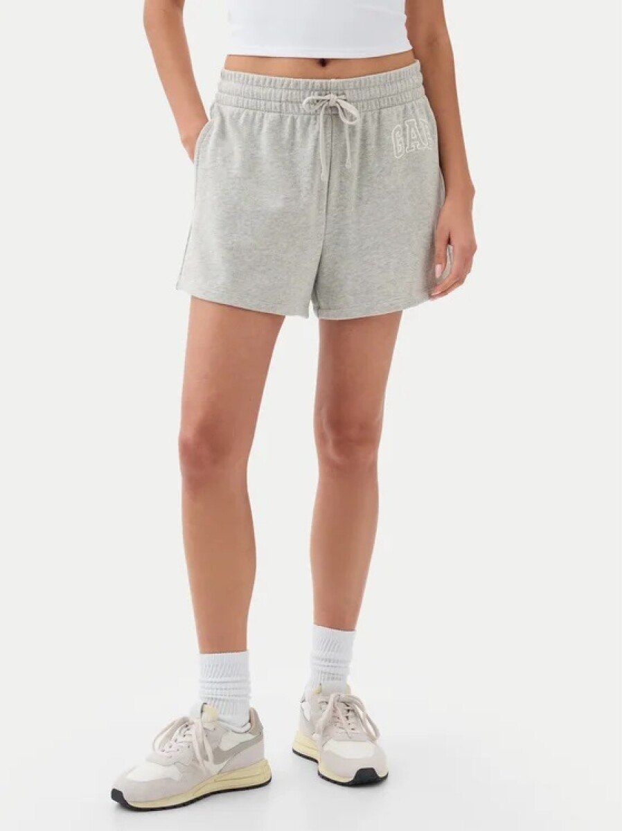 Short Deportivo Fin Felpa Logo Gap Mujer - Light Heather Grey B08 