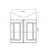 MOBILIARIO BAÑO VANITY DOS PUERTA LABRADA MADERA BLANCO CON 000