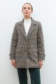 Blazer fantasía de paño multicolor