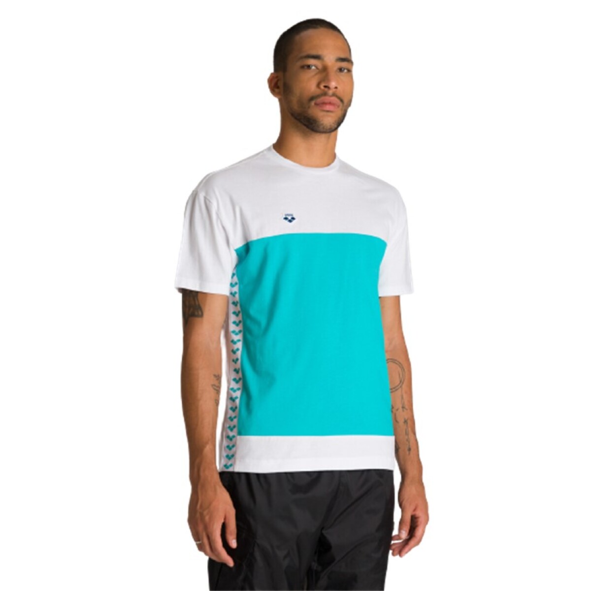 Remera Deportiva Unisex Arena Panel T-Shirt Team Icons - Verde Agua 