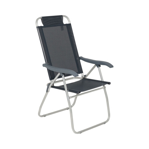 Silla Plegable de Aluminio 4 Posición GRIS