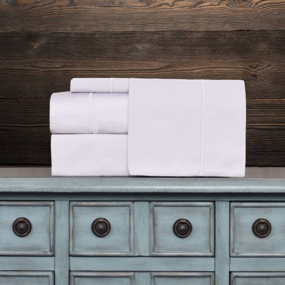 Juego de Sabana King Finezza 400 Hilos - Pilar Blanco