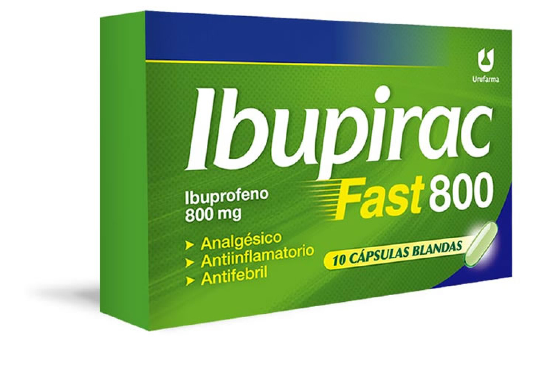 Ibupirac Fast 800 mg x10 Cápsulas Blandas | Alivio Rápido del Dolor Intenso