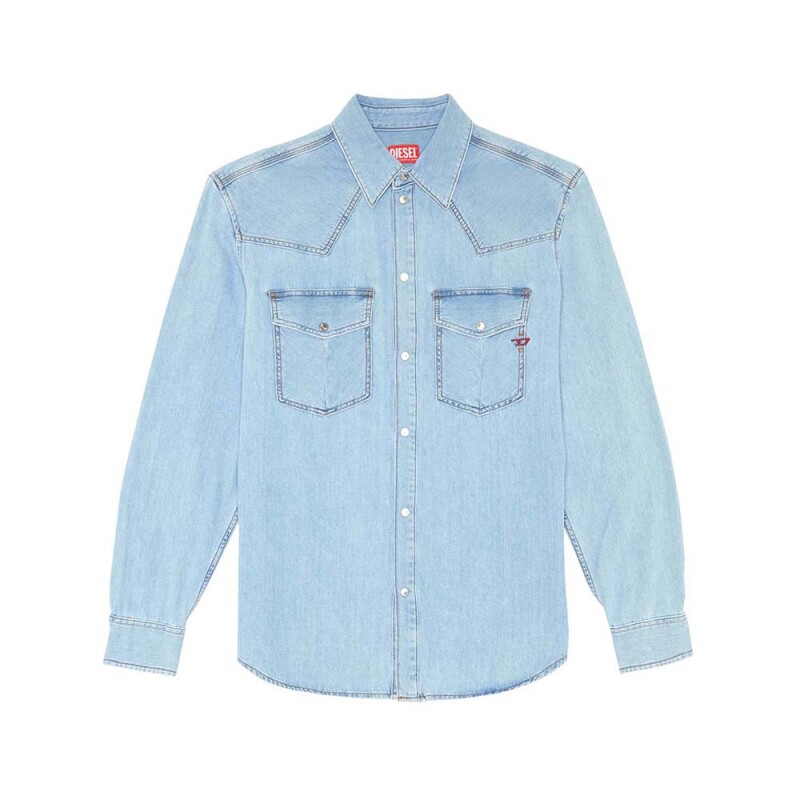 Camisa Para Hombre D-Ocean Blue Denim