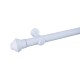 Barrote cortina de metal 1,5 m + 2 Soportes BLANCO