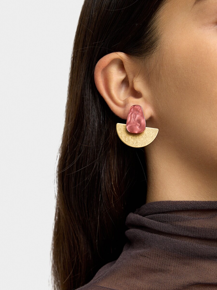 Pendientes De Abanico Perolado violeta