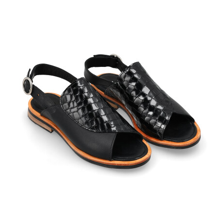 SANDALIAS CUERO - FATIMA NEGRO