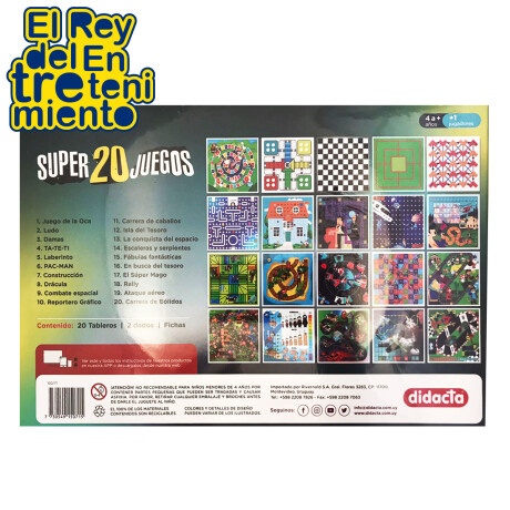 Super 20 Juegos De Mesa Didacta Familiar Ludo Damas Super 20 Juegos De Mesa Didacta Familiar Ludo Damas