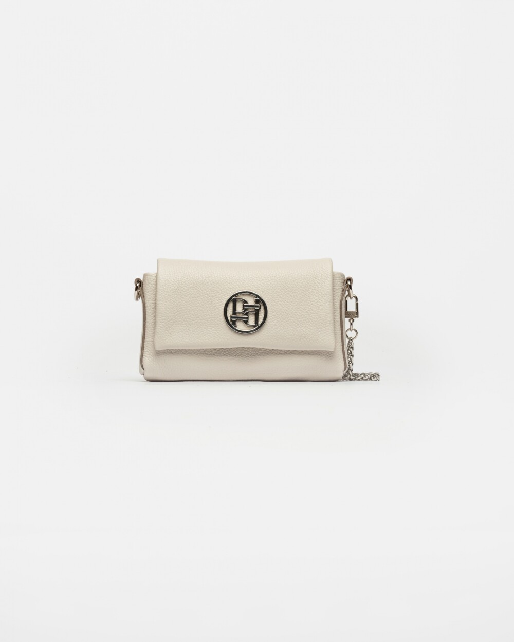 Mini Bag Bloom En Cuero Graneado Natural
