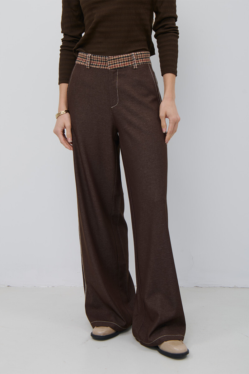 PANTALON GLEN MARRON