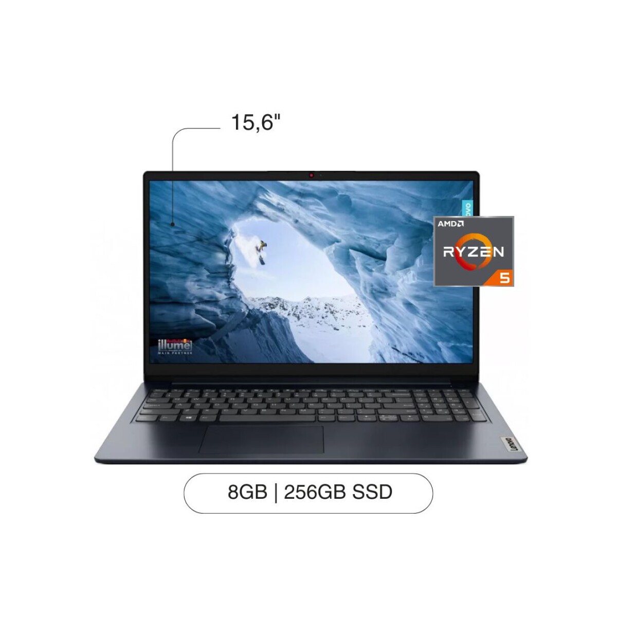 Notebook LENOVO IP 1I 15,6' FHD Touch 256GB / 8GB RAM R5-7520U W11 