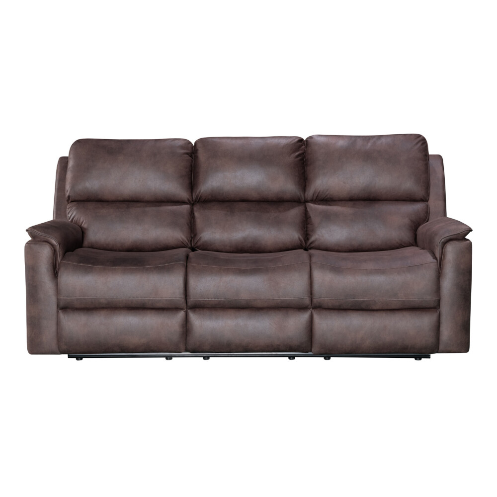 RECLINER MANUAL 3 CUERPOS TELA MARRON LAGOS CHOC.