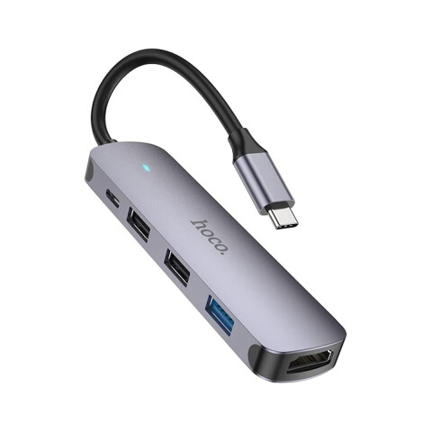 Hub Hoco Hb27 4 Puertos Usb-c A Hdmi HUB HOCO HB27 USB-C A USB A/C/HDMI