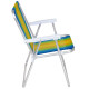 Set X 2 Sillas Altas Aluminio Clásica A Rayas AMARILLO