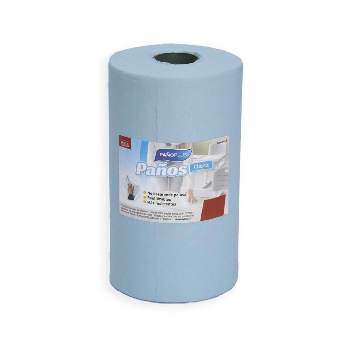 PAÑO PLUS CLASSIC ROLLO CELESTE LISO 30X34.5 CM 