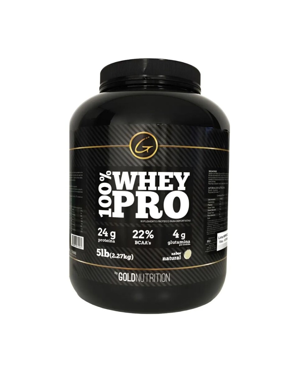 ¡OFERTA IMPERDIBLE! 100% Whey Pro 5lb Sabor Natural Gold Nutrition 