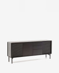 Aparador Lenon 3 puertas y 3 cajones madera maciza y chapa roble negro 200x86cm FSC Mix Crédito
