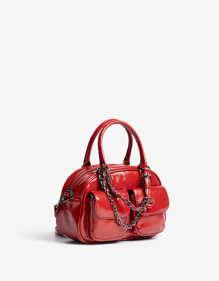 Bowling Cartera Bowling Con Bolsillos - Rojo Medio