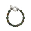Pulsera Bolitas-Plata 925-Piedra cuarzo verde-PU3003 conpiedra