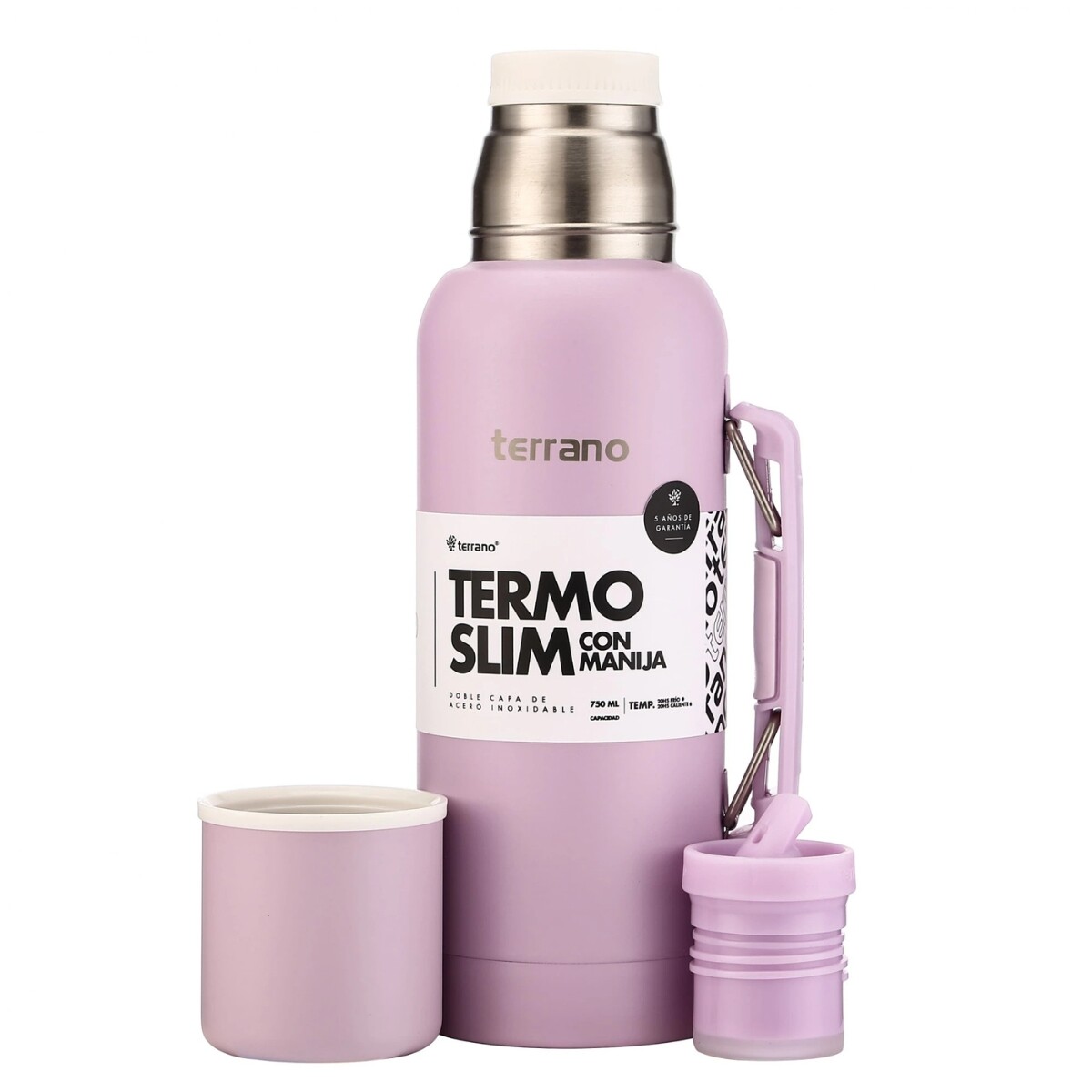 Termo Terrano Slim con Manija 750ML - LILA 