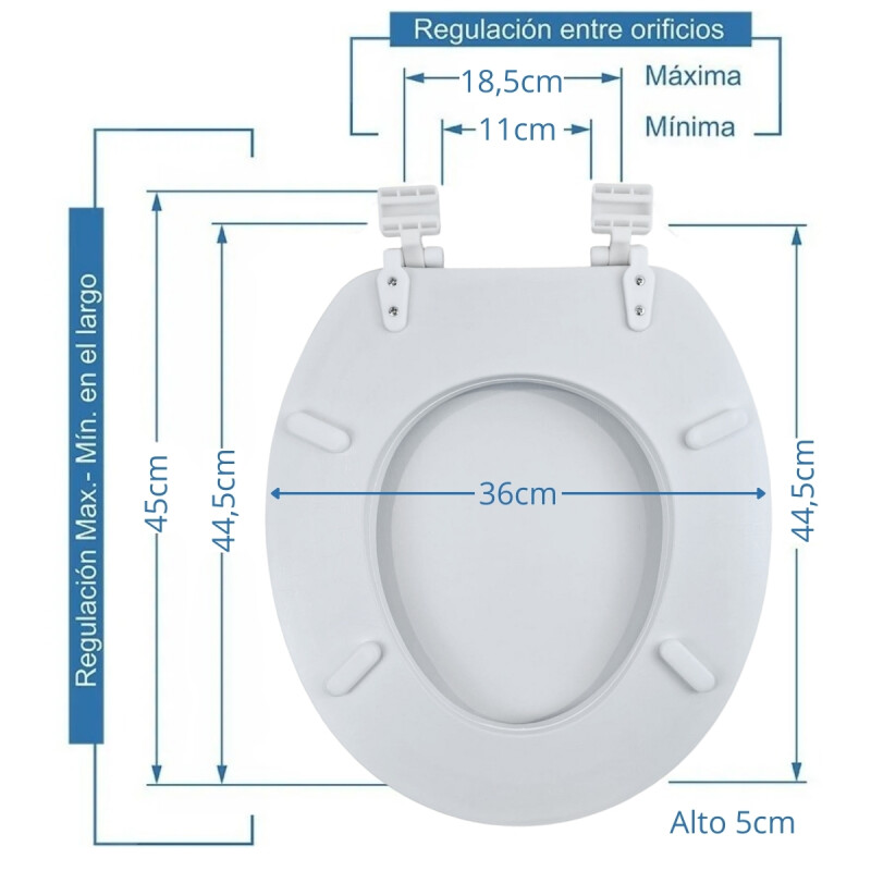 Asiento De Inodoro Acolchonado Universal BLANCO