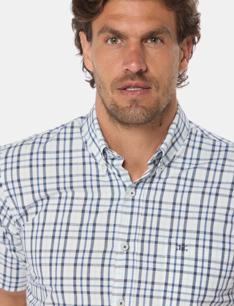 CAMISA SPORT A CUADROS Azul