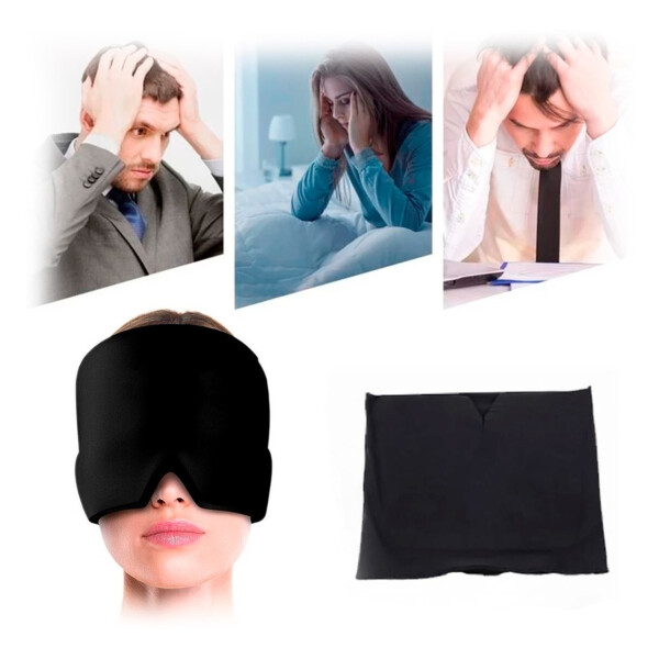 Tratamiento Gorra Dolor De Cabeza Migraña Silicona Cuello Variante Color Negro