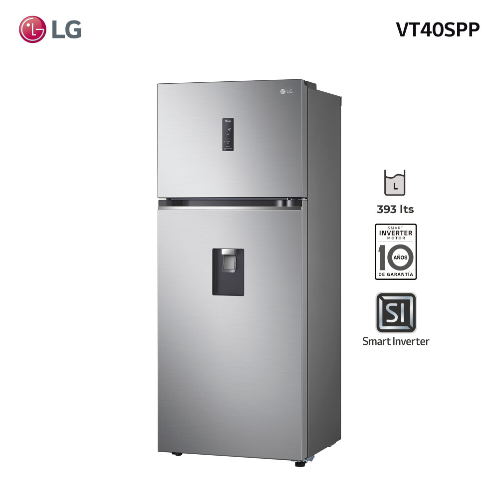REFRIGERADOR LG 393L GRIS VT40SPP