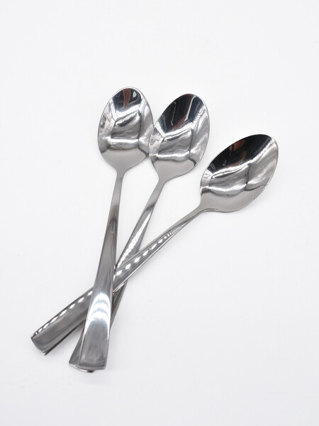 CUCHARA POSTRE 3 PCS PLATEADO