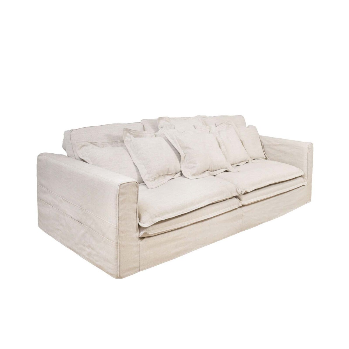 SOFÁ - 3 CUERPOS TELA-PREMIUM NATURAL-BEIGE HOLANDA NATURAL 