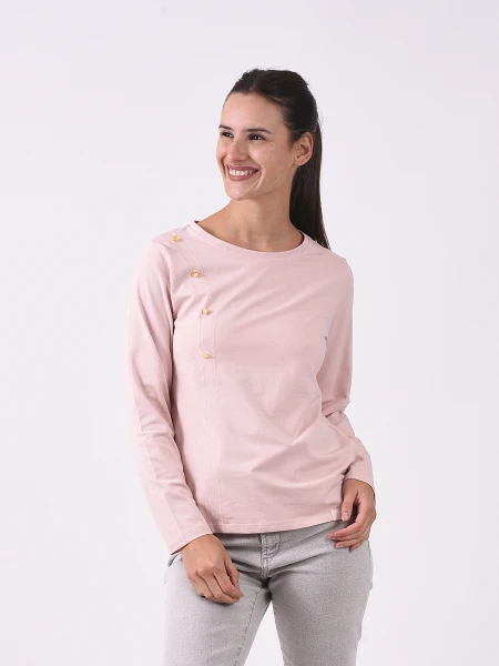 REMERA MAHALO ROSA CLARO