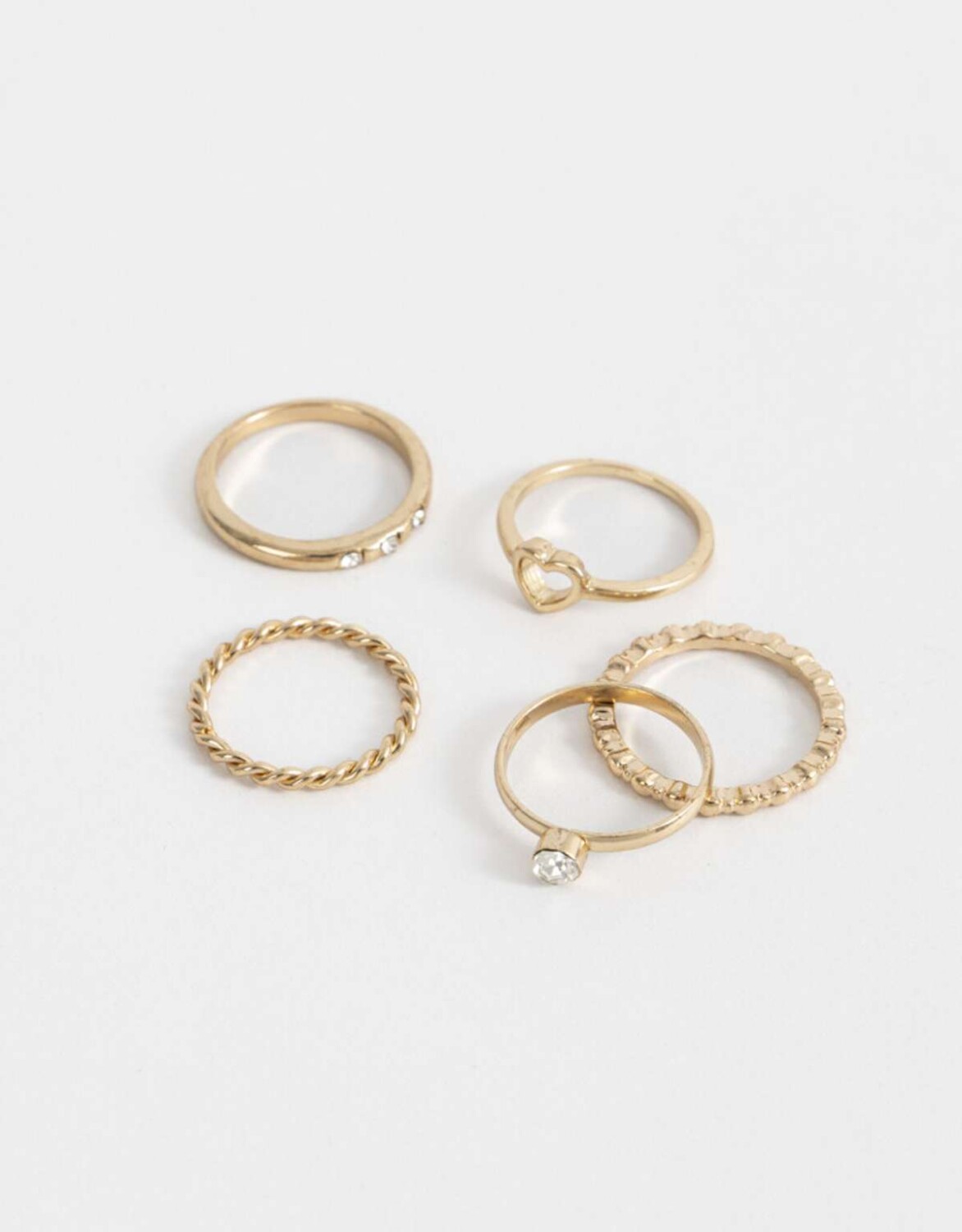 Sets De Anillos Con Strass Crystal - Dorado — Tienda Soy Santander