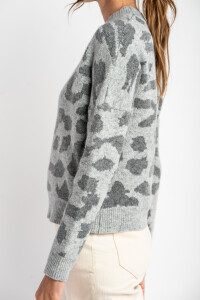 Sweater Animal Print Gris