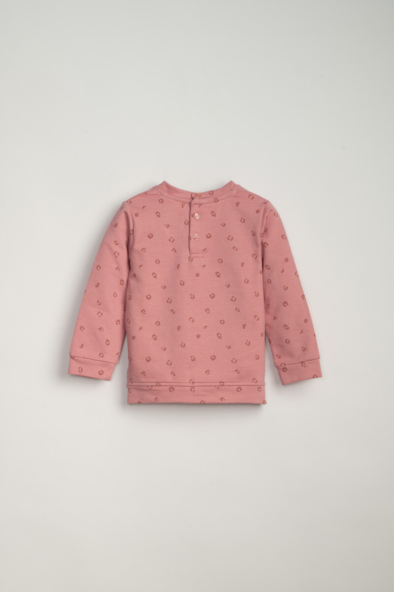 Buzo deportivo estampado Animal Rosa