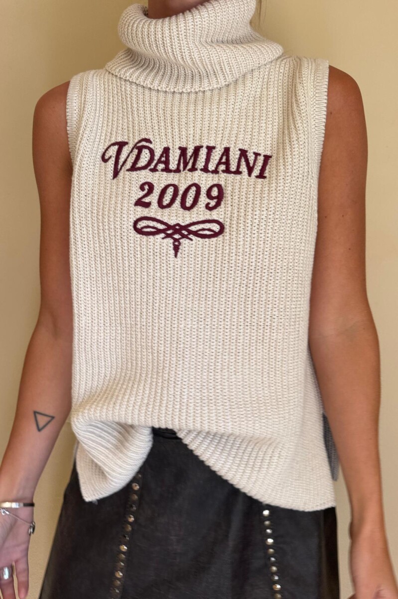 Chaleco tejido Vdamiani - Crudo 