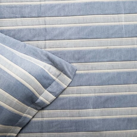 SET CUBRECAMA 1 PLAZA ALGODON-Y-POLIESTER AZUL MATRESS