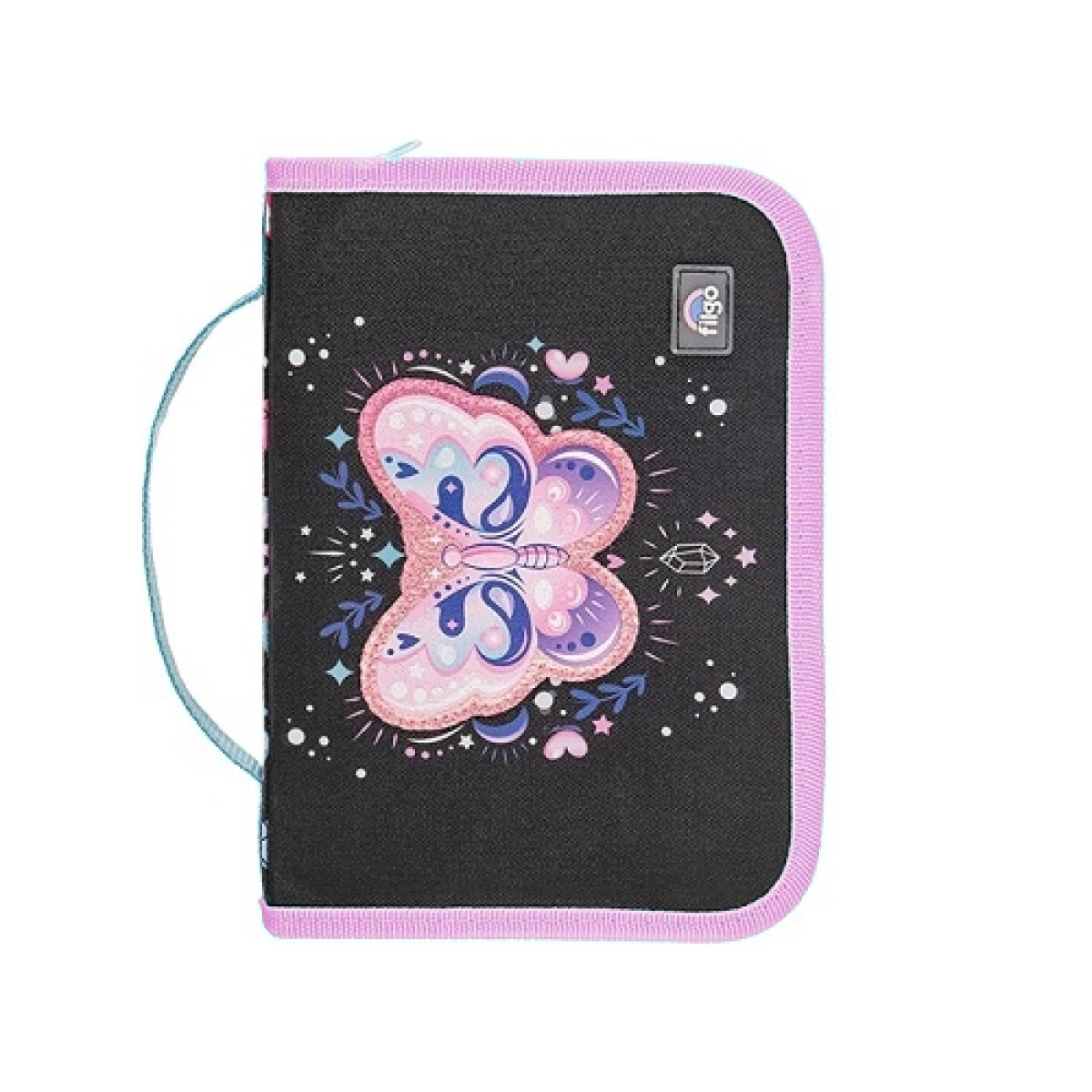 Cartuchera Filgo Starpak - Mariposa fondo Negro 